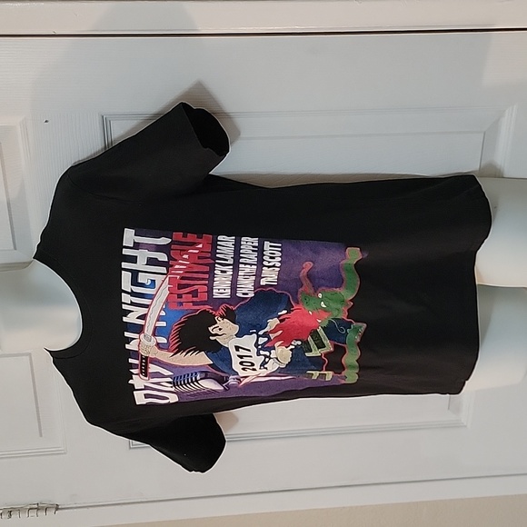 2017 Day N Night Festival Kendrick Lamar, Chance The Rapper, Travis Scott Tee. - Picture 6 of 10